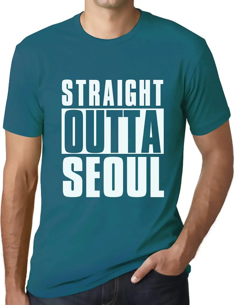 Herren Grafik T-Shirt Direkt aus Seoul – Straight Outta Seoul – Öko-Verantwortlich Vintage Jahrgang Kurzarm Lustige Druck Geburtstag Geschenk ...