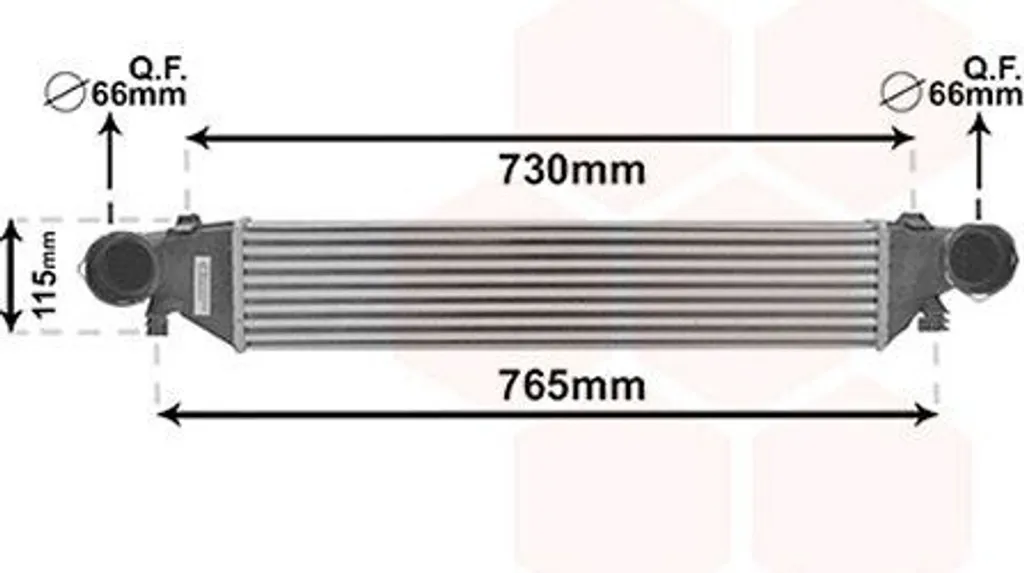 Refroidisseur d'air de suralimentation pour Mercedes-Benz - VAN Wezel