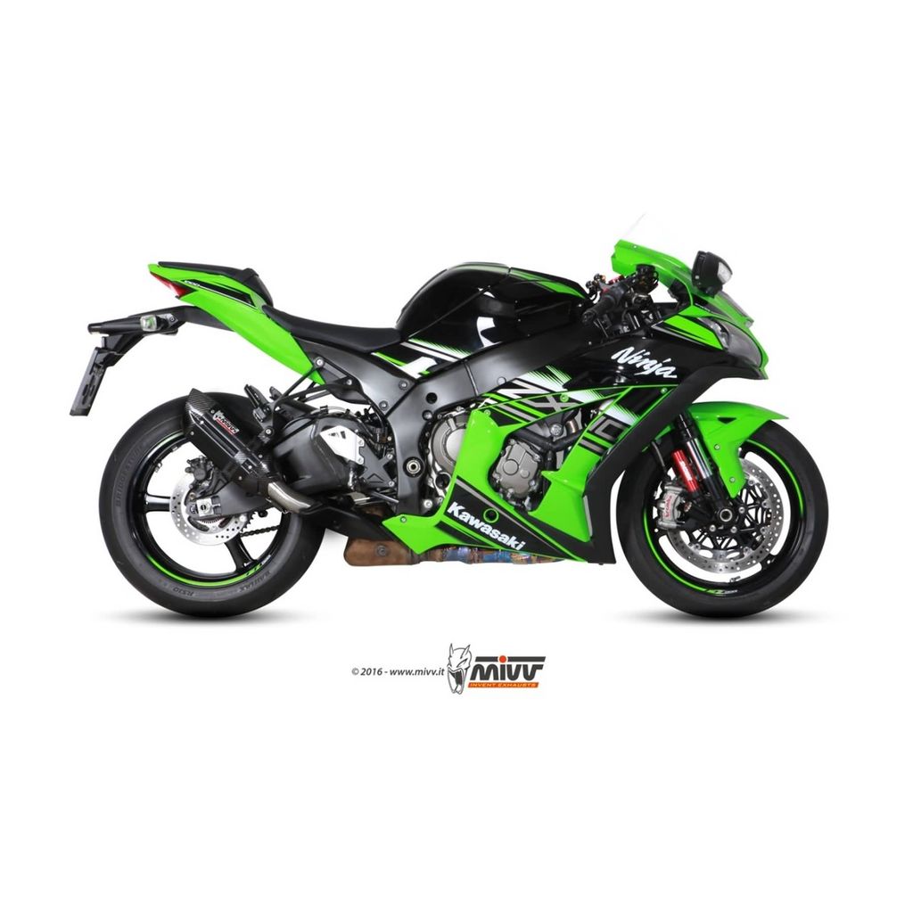 MIVV Black Slip-on Auspuff genehmigt für KAWASAKI zx-10 r/rr/se 2025