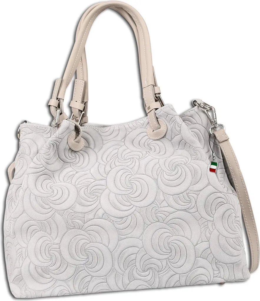 Florence Femme Sac à bandoulière en daim gris OTF179K5 | Élégance Italienne