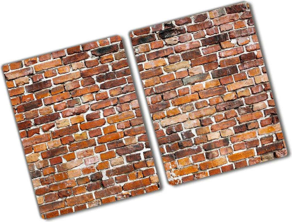 Tulup Glas Herdabdeckplatte - 2x40x52 cm - Glaskeramikkochfeld-Abdeckung Spritzschutz Glasabdeckplatte Kochplattenabdeckung und Schneidebrett - Zwe...