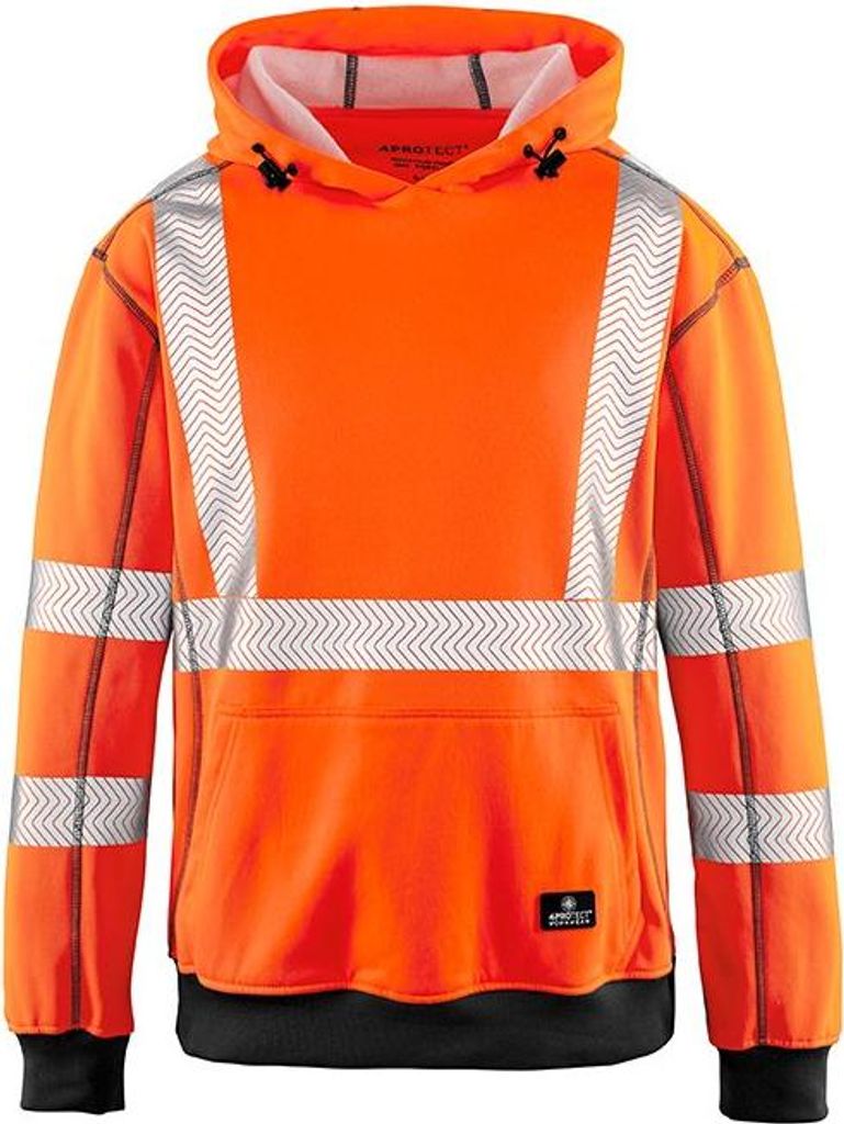 4PROTECT Warnschutz Hoodie Portland Leuchtorange 5XL