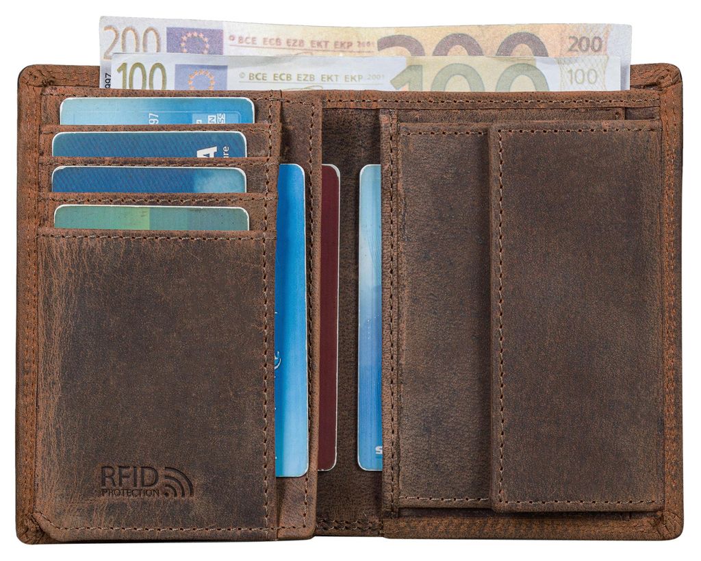 Benthill Herren Ledergeldbörse - Geldbeutel mit RFID-Schutz Produktbild 