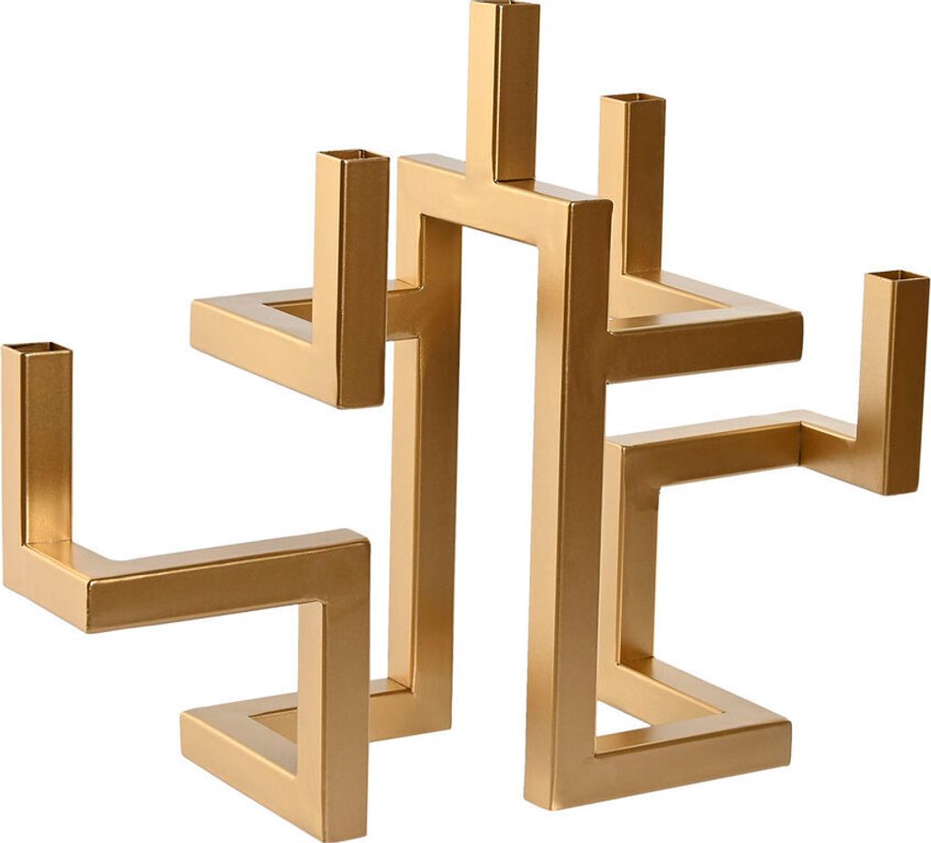 Kerzenleuchter Home ESPRIT Gold Metall Moderne 38 x 12 x 29 cm