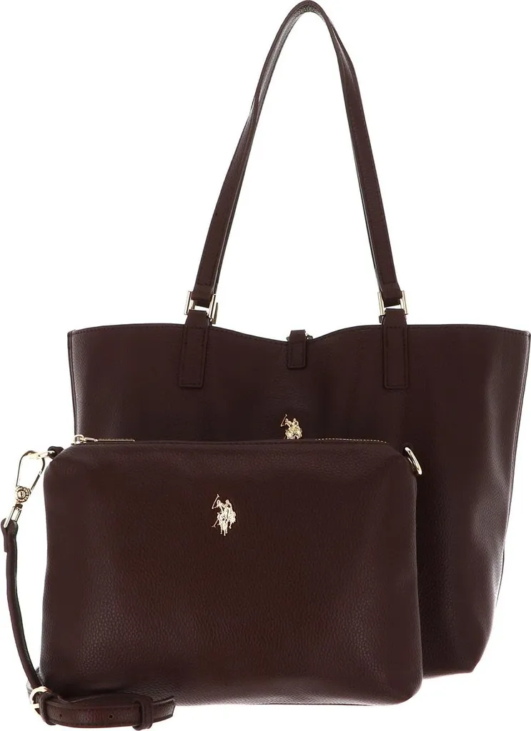 Grand Cabas Femme Reversible Rogersville U.S. POLO ASSN. Marron Plaid