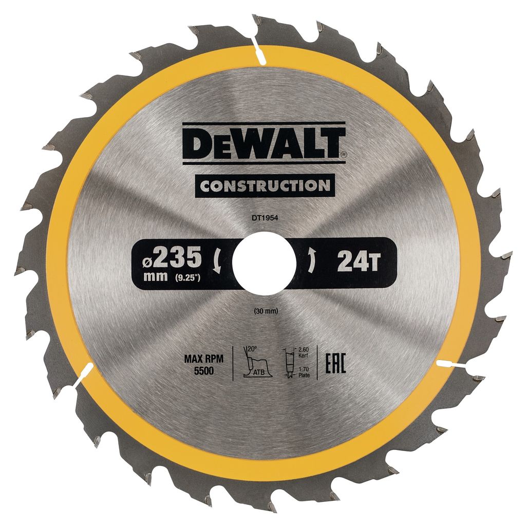 DeWalt Kreissägeblatt stat. 235/30 mm 24WZ Produktbild 