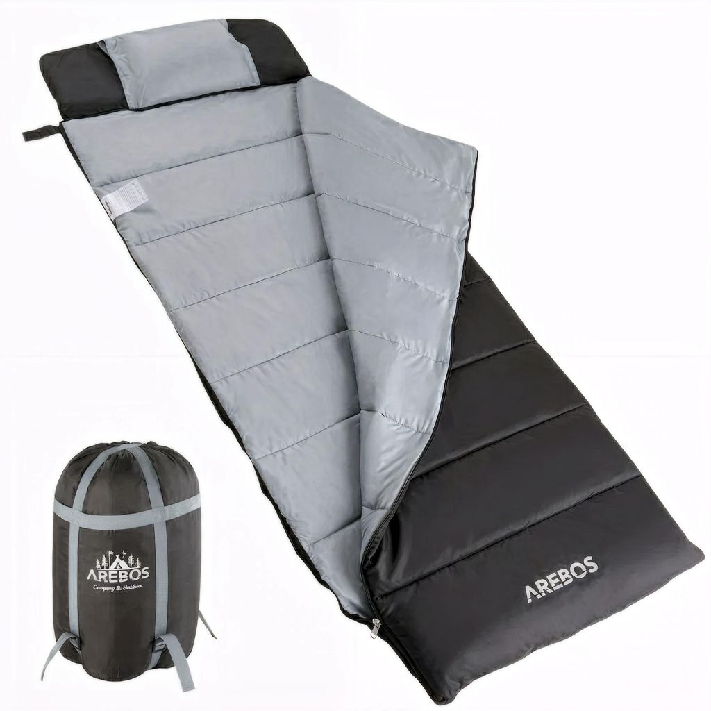 Spací vak AREBOS Camping, 220x83 cm, dekový spací vak pre Obrázok produktu 