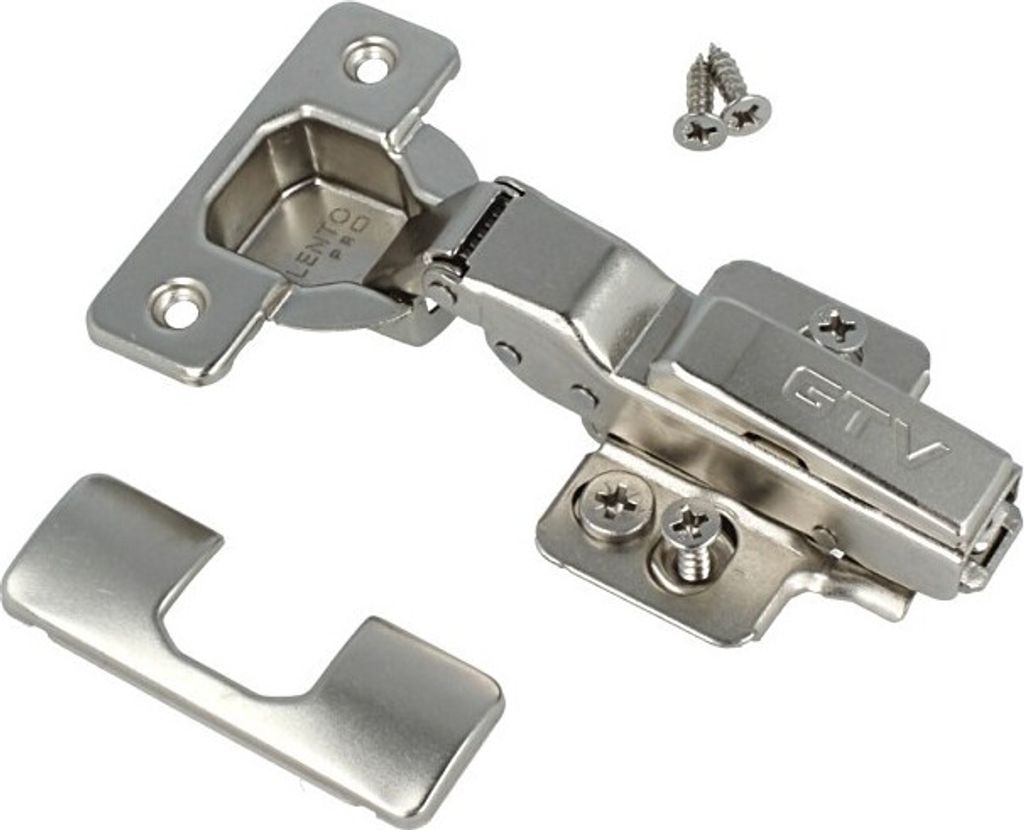 Geräuschloses Topfscharnier Ø 35mm Soft Close Topfband Silent Clip-On Möbelscharnier vernickelt Mittelanschlag
