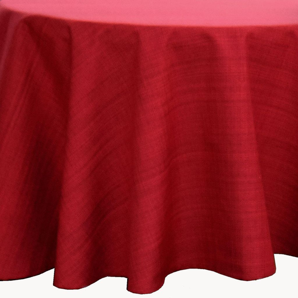 Outdoor Textilien meliert wetterbeständig 145 cm rund - rot