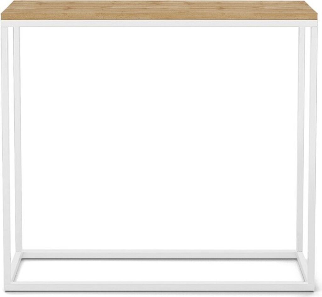 BETTSO Konsole für Flur elegante Schminktisch WELL 80cm Wotan mit Weißbeinen