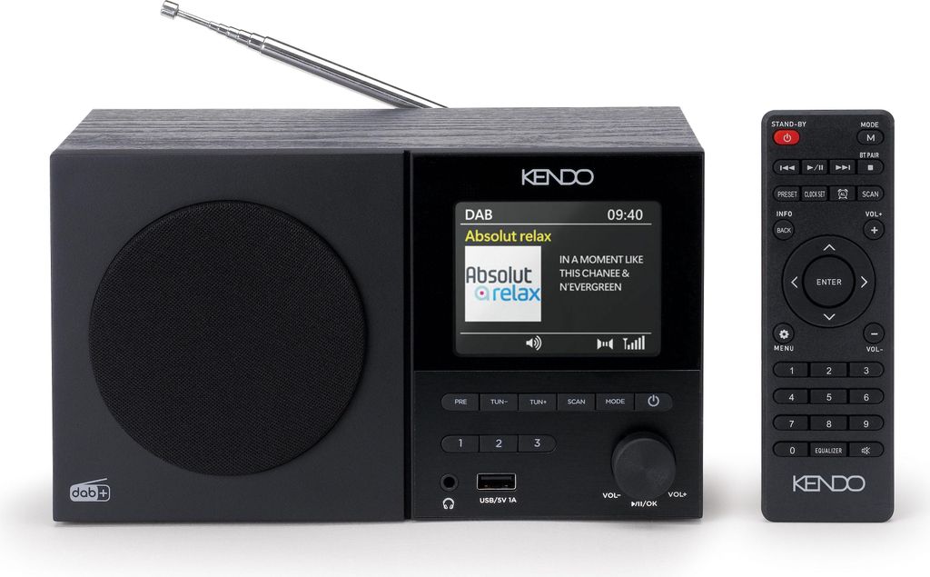 Kendo DAB+/UKW Radio mit Bluetooth und USB Mediaplayer