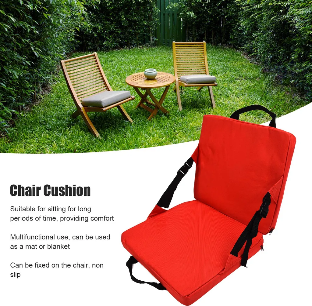Siège de camping pliable avec dossier : coussin de sol souple et doux - 5