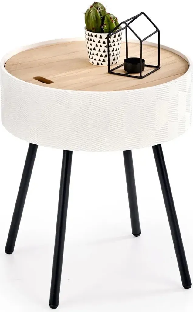 Petit banc AURA blanc 38x38 cm idéal pour l'entrée ou la coiffeuse