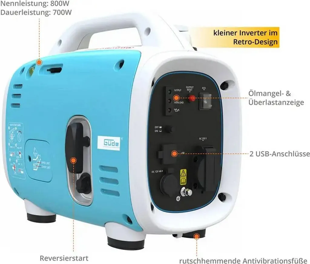 Générateur ISG 800-1 à technologie Inverter - Courant stable et protégé - 6