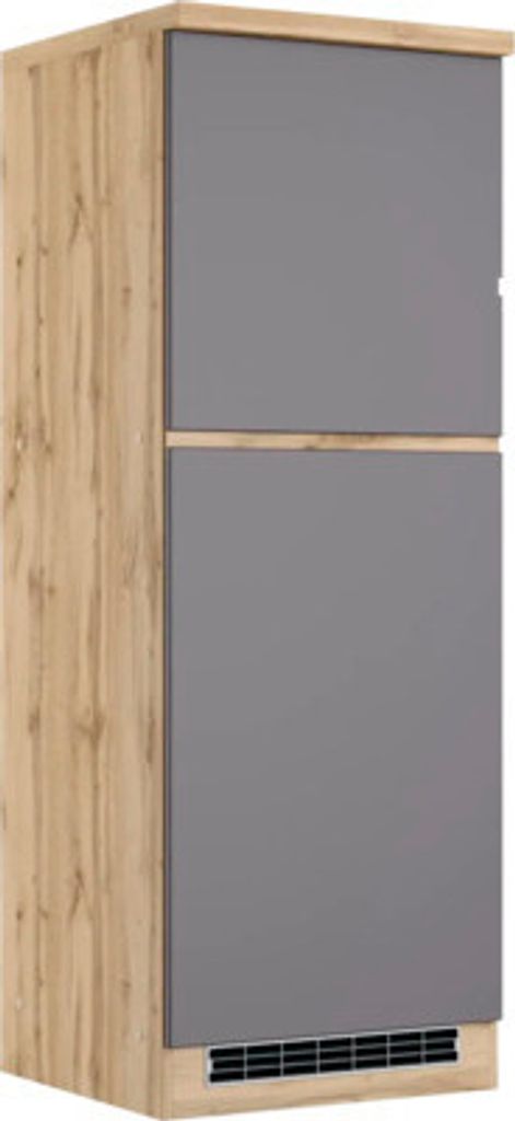 Held Möbel Kühlumbauschrank für 88er Einbaukühlschrank PISA BxTxH 60 x 60 x 166 cm grau matt zerlegt Anschlag reversibel