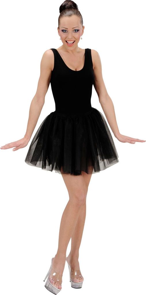 Widmann Damen Tutu, schwarz, schlichte Tüll-Optik, ca. 35cm Produktbild 