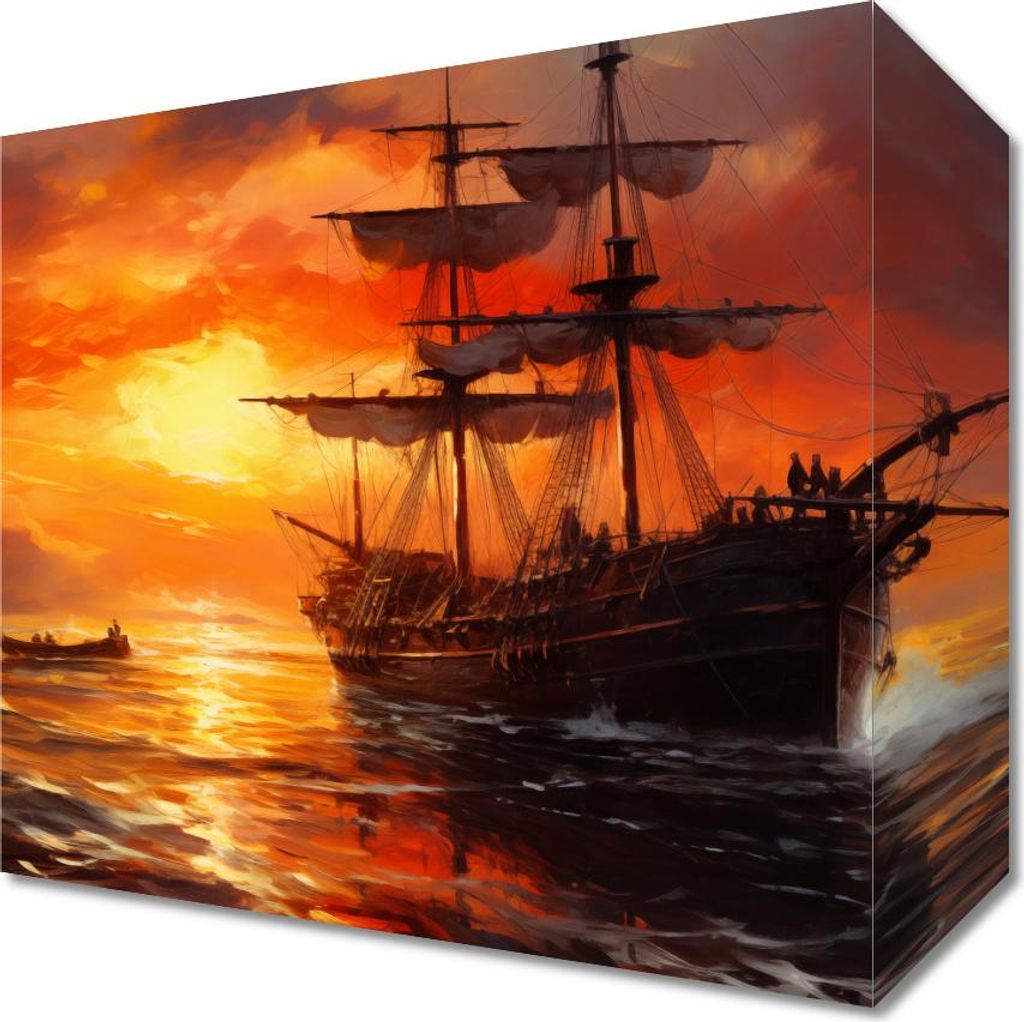 Bild 20x20cm Feuer auf Wasser