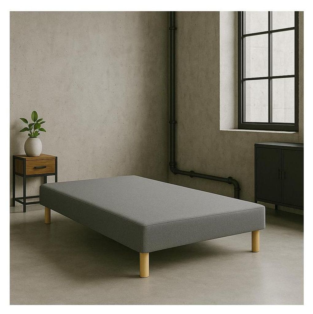 SOMMIER TAPISSIER GRIS 130x190 cm FABRICATION FRANÇAISE Image du produit 