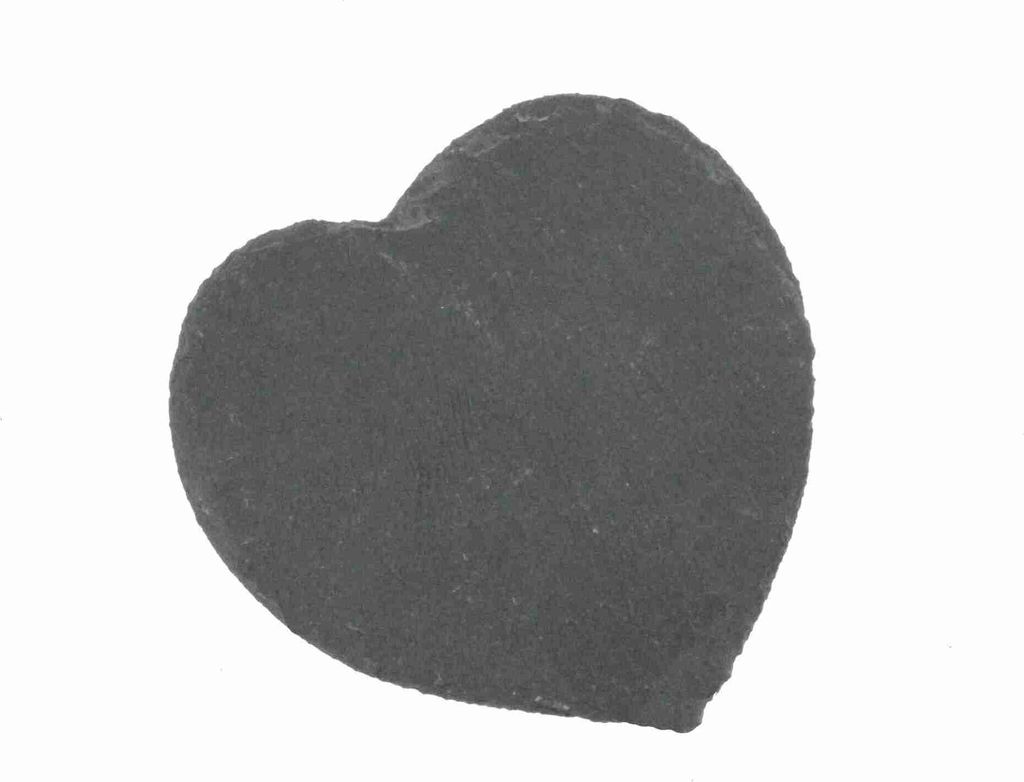 Herz Schiefer Ø11cm Schieferherz Schiefertafel Schieferplatte Hochzeit Muttertag, Menge:6 St.