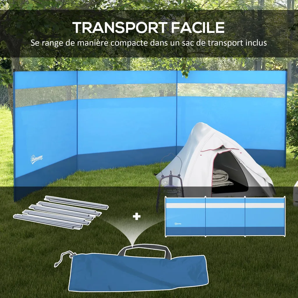 Brise-vent de camping portable pour bloquer le vent et le sable