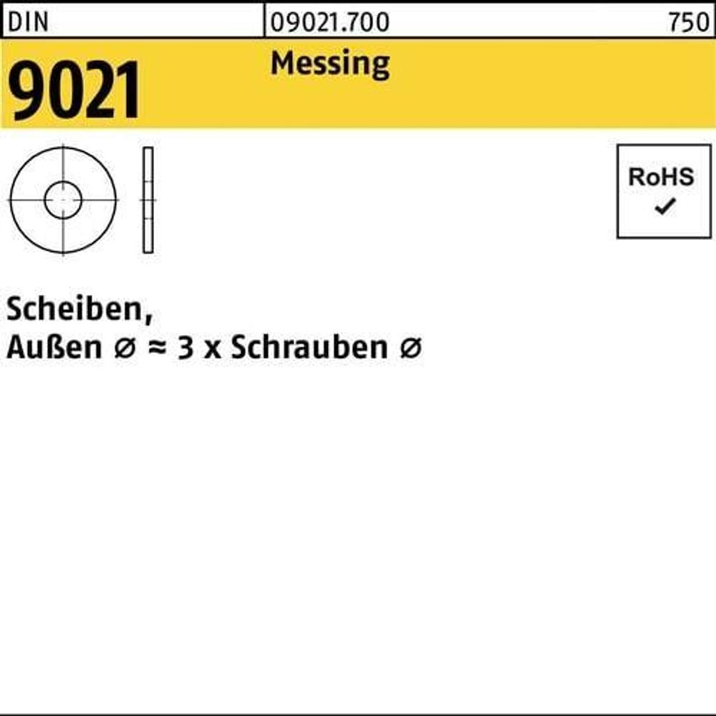 Reyher  9021 MS U-Scheiben 4,3x12x1,0 (1000 Stück) Produktbild 
