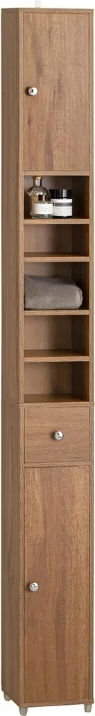 Armoire de Toilette Colonne Gain de Place Design Moderne Blanc 180cm