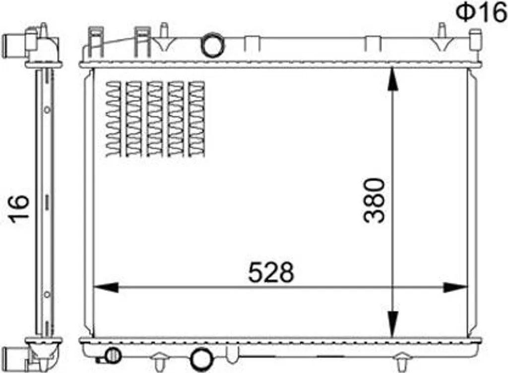 Radiateur moteur HART 611 834 compatible 206 remplace OE 1330N2 robuste