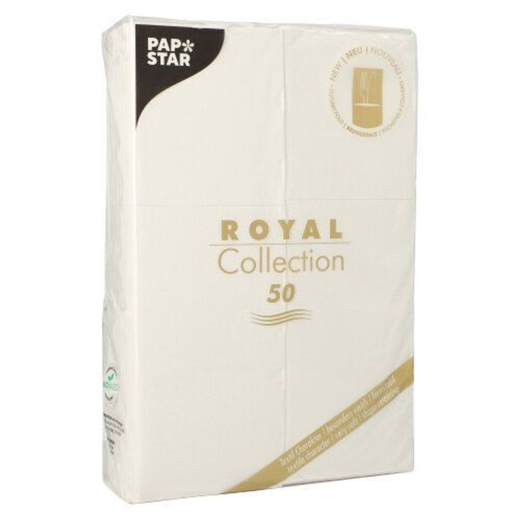 Servietten "ROYAL Collection" 48 cm x 30 cm weiss mit Besteckfalz
