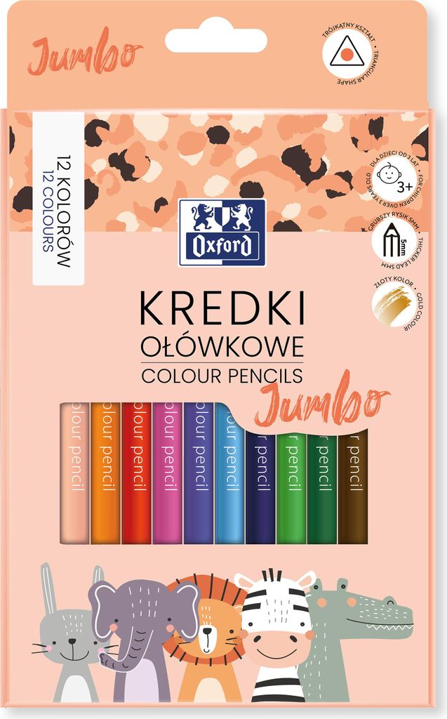 Oxford Kids Jumbo Buntstifte 12 Farben 400174529 Produktbild 