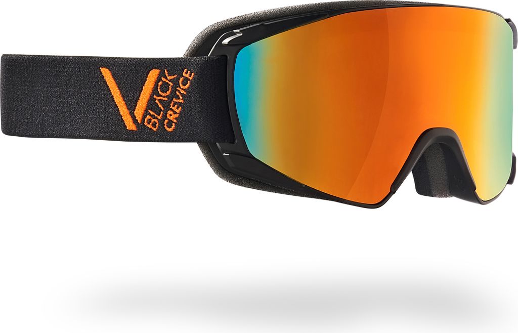BLACK CREVICE - Damen/Herren Skibrille - Modell: SCHLADMING | Farbe: Schwarz/Orange / Scheibe: Orange | Größe: M