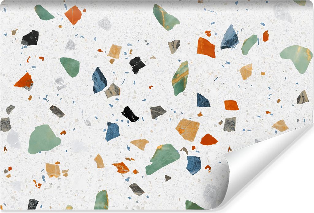Muralo Vlies Fototapete bunter TERRAZZO Beton moderne Muster Br. 416cm x Hö. 254cm