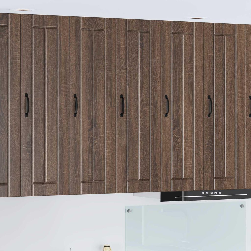 "Schlussverkauf" Küchenschrank/Sideboard - 1 pc - Aufbewahrungsschrank moderne - Braun Eichen-Optik 30x31x100 cm Holzwerkstoff C10540