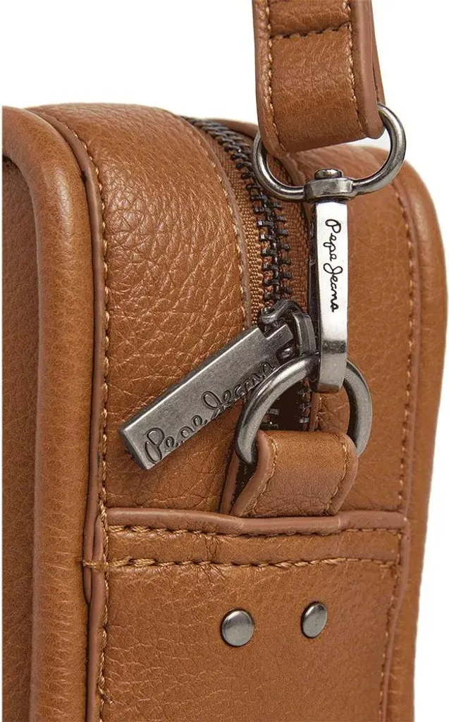 Sacoche bandoulière marron Pepe Jeans Bassy Code - Format compact - 4