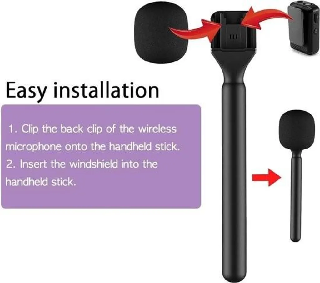 Support interview pour Rode Wireless GO II anti bruit manipulation