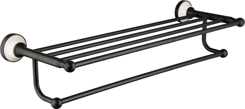 PaulGurkes Handtuchhalter Nostalgie Badablage Retro Kleiderstange Bad-Ablage Schwarz
