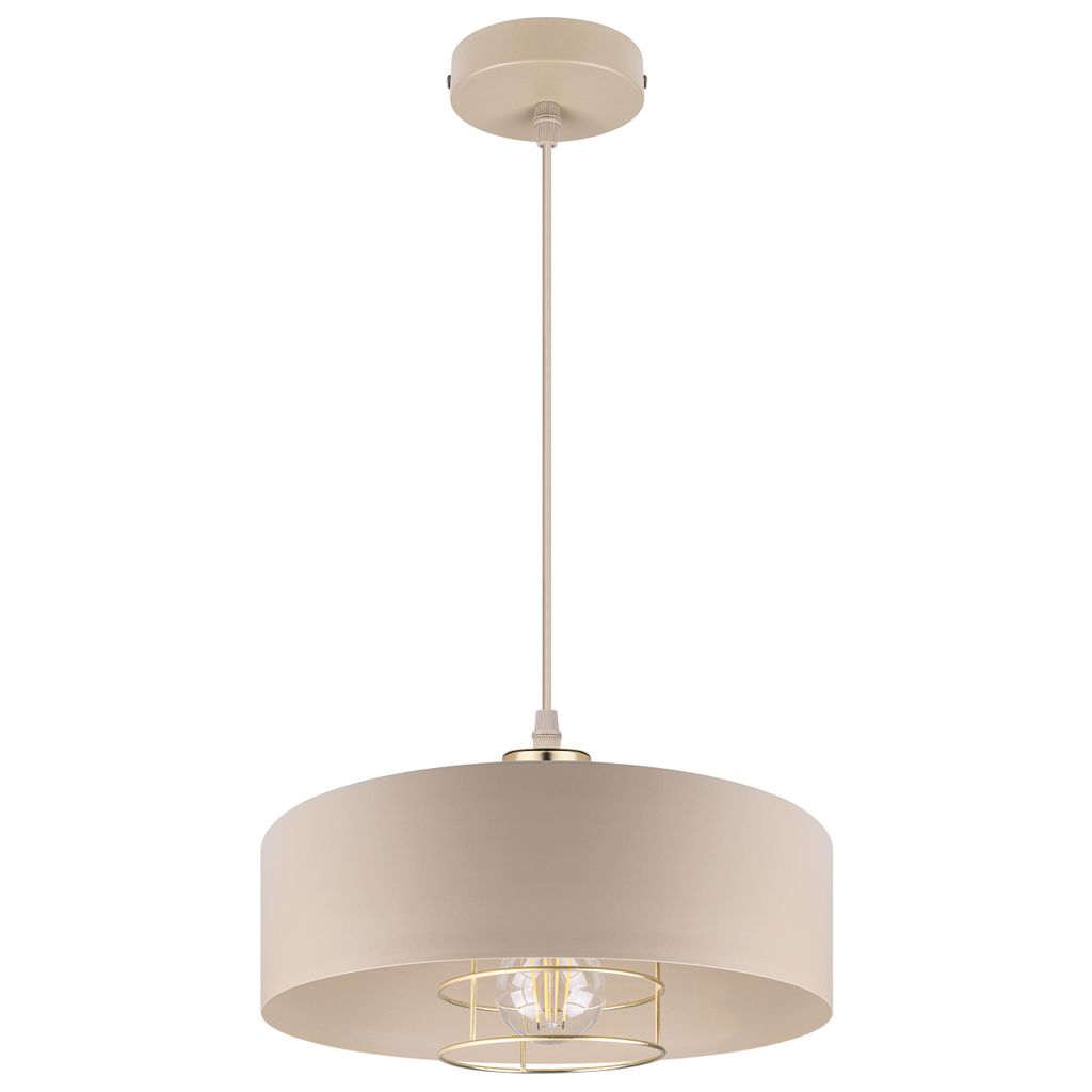 MasterLED Pendelleuchte E27 30 cm Beige Gold Nilo Stahl für Produktbild 