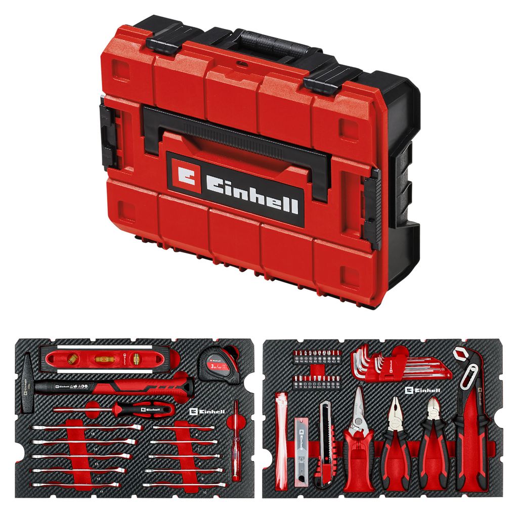 EINHELL Werkzeugkoffer Umzug, 370511, E-Case, 79-teilig