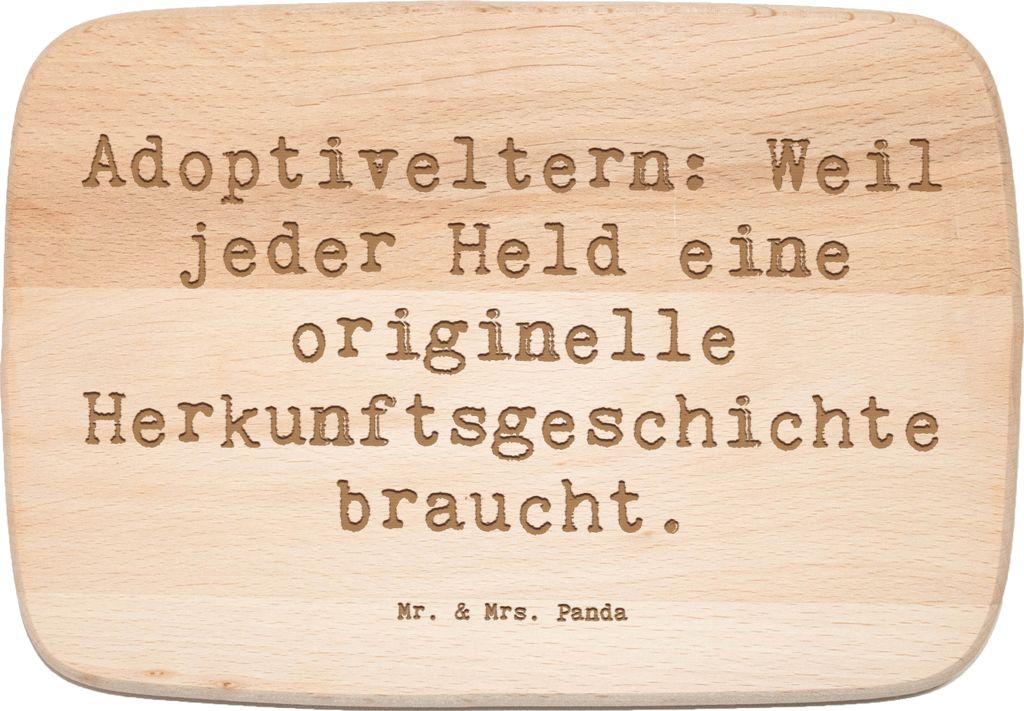 Mr. & Mrs. Panda Holzbrett Spruch Adoptiveltern Helden - Transparent - Geschenk, herzerwärmende Sprüche, Weihnachten, Familie, vesperbrett, Danke...