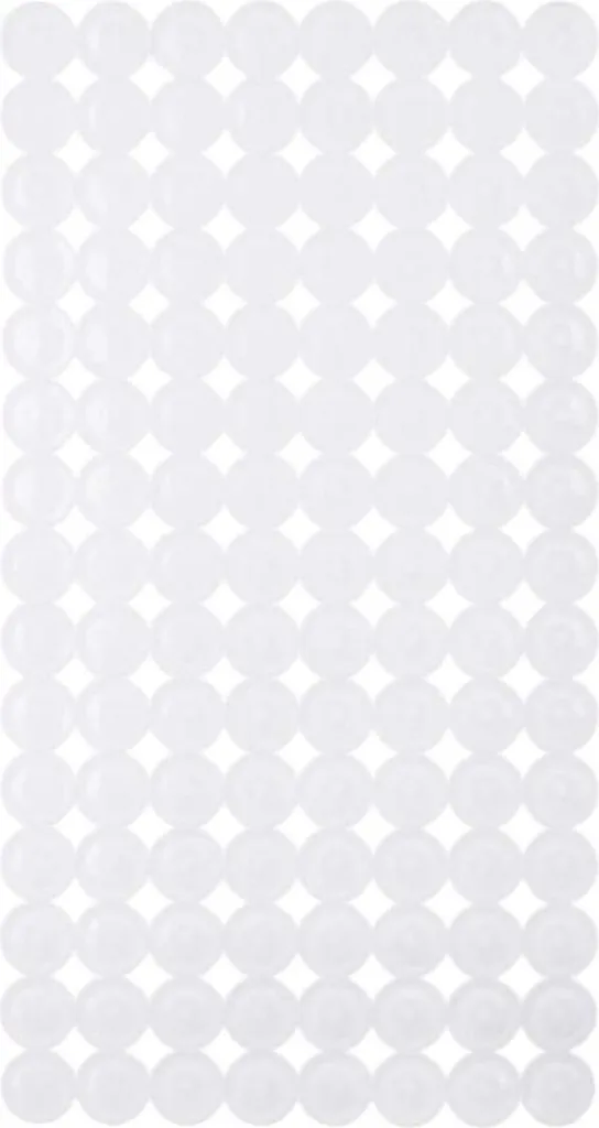 BERILO Tappetino Bagno Antiscivolo 68x36 cm Bianco | Sicurezza Doccia