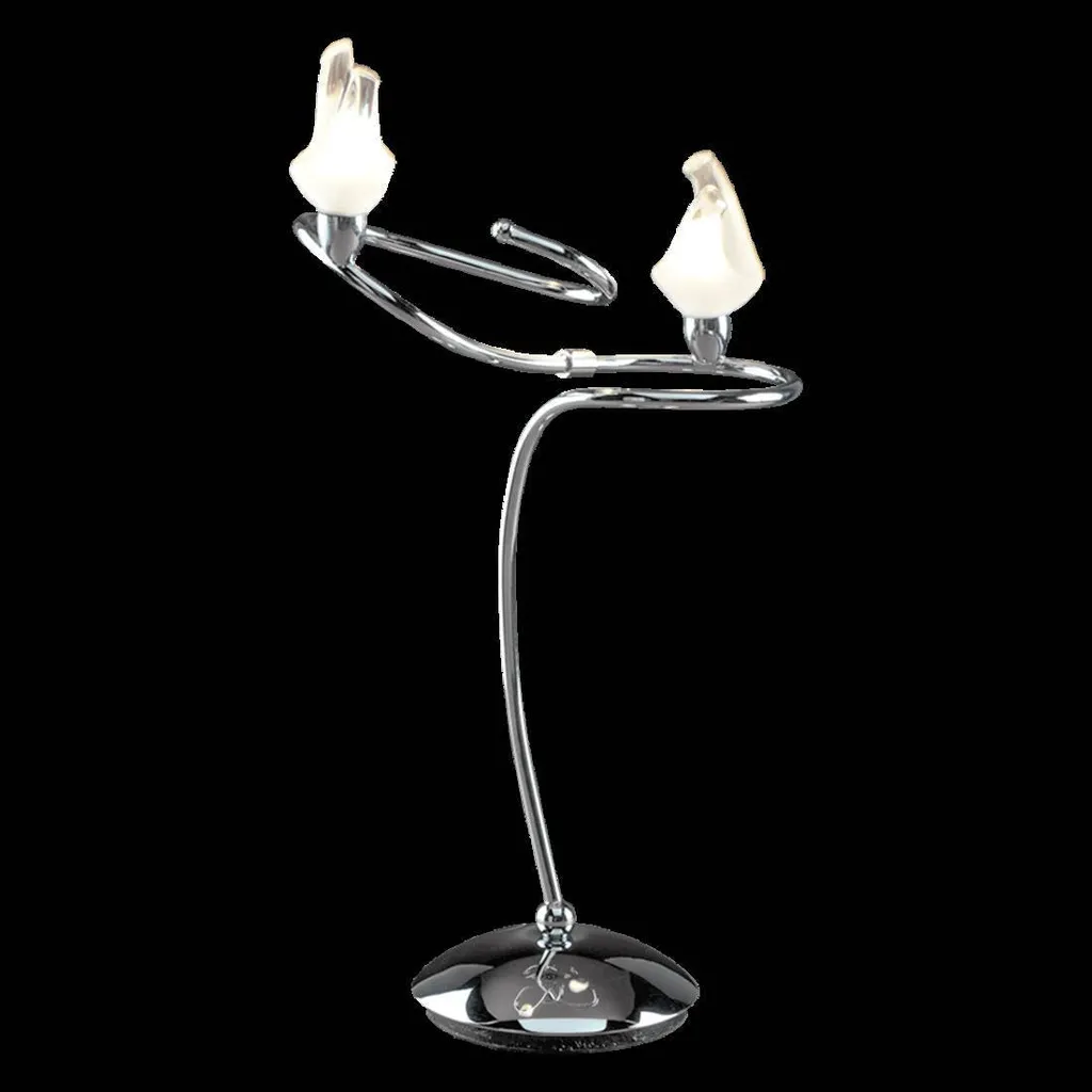 Lampe de Chevet Design Chrome FLAMENGO G9 - Idéal Salon et Chambre 48cm