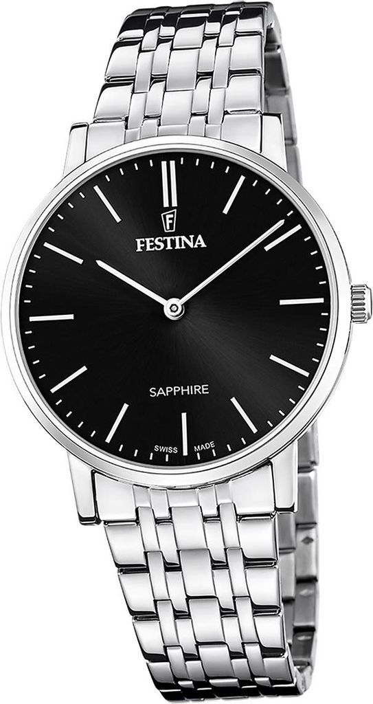 Festina Herrenuhr Swiss Made Armbanduhr Edelstahl silber D2UF20045/4