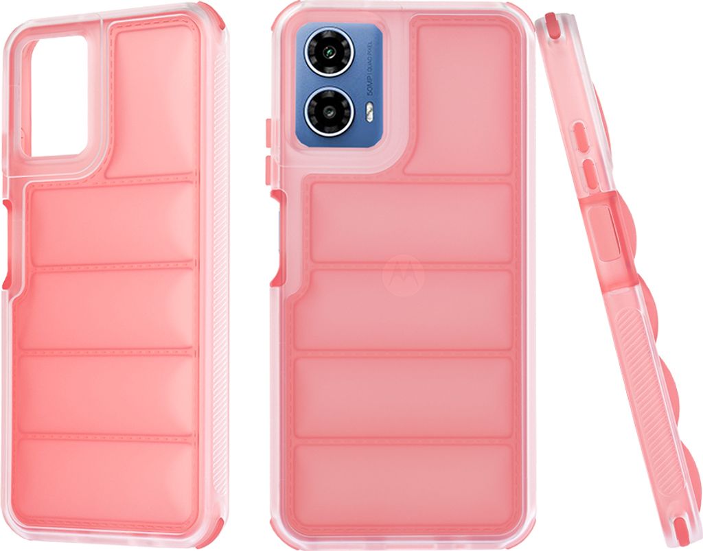 Techsuit Wave Shield Back Cover Hülle für Motorola Moto G34 - Rot