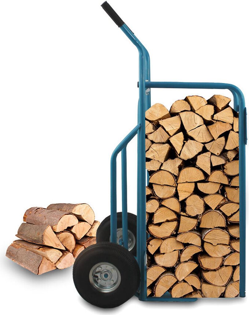 Bituxx Brennholzkarre 100kg Blau MS-15908 Produktbild 3