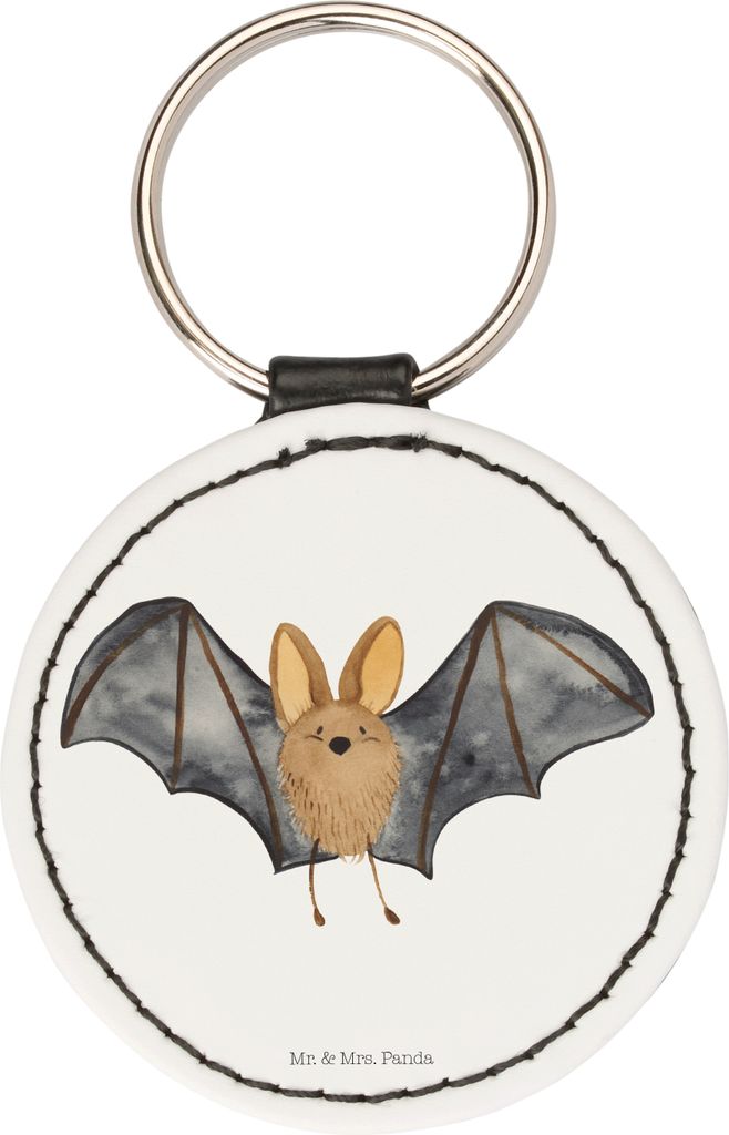 Mr. & Mrs. Panda Schlüsselanhänger Fledermaus Flügel - Weiß - Geschenk, Lustige Sprüche, Taschenanhänger, mini, Anhänger, Bunt, schlüssel