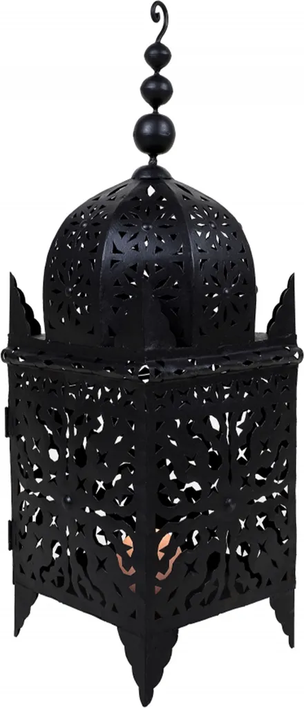 Lanterne orientale Frane 80cm en métal doré pour décoration marocaine