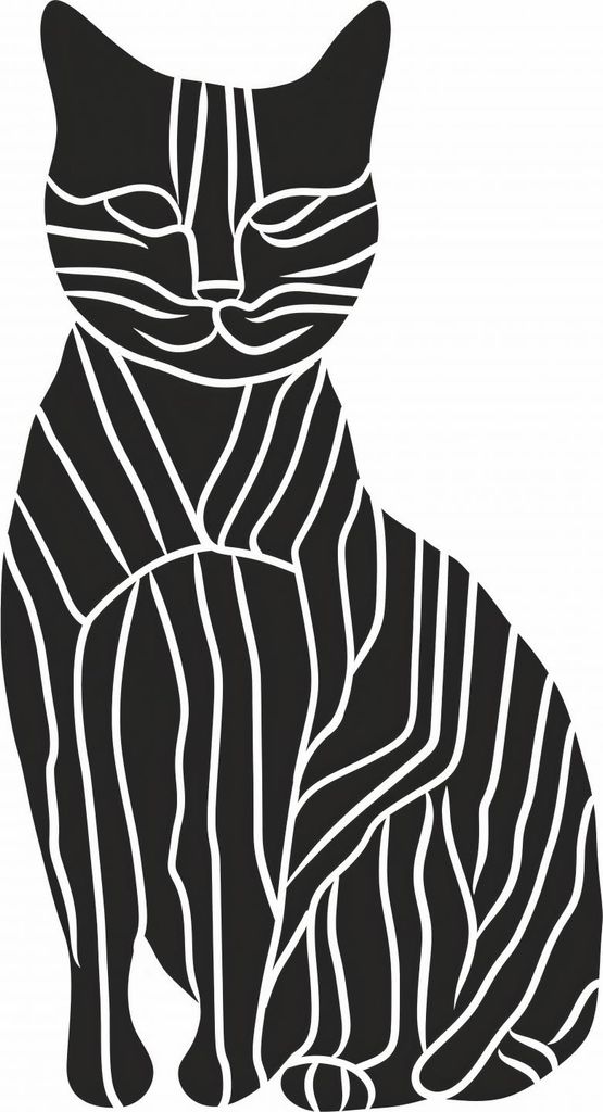 Plakat 68x98cm Zebra im Katzenkörper