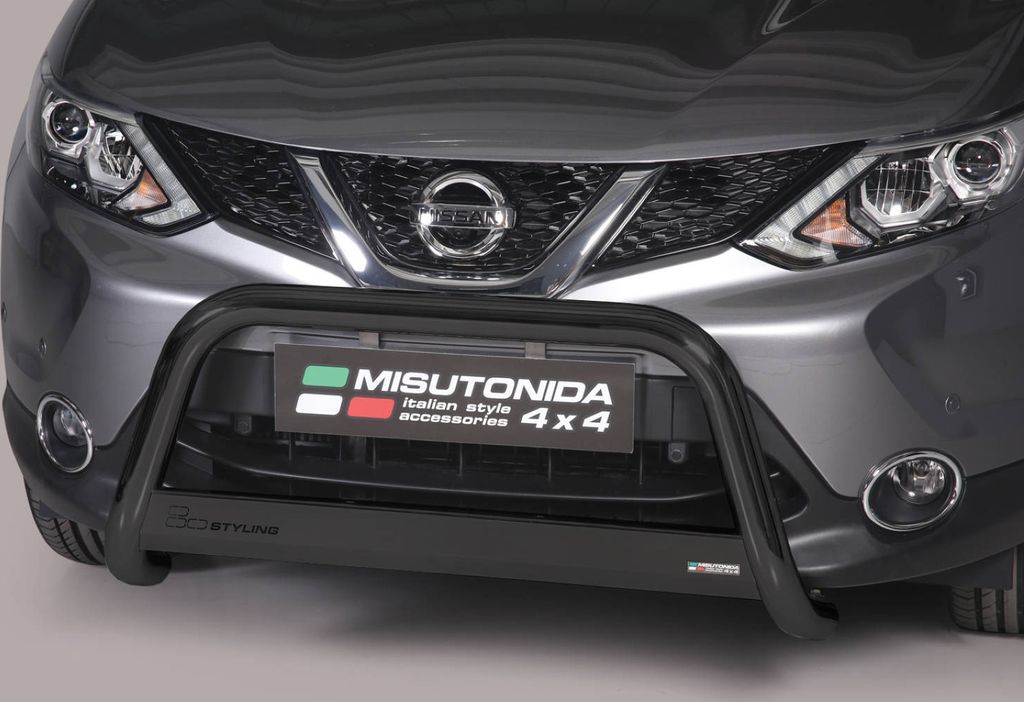 J&J AUTOMOTIVE | Ladekantenschutz Stoßstange Schweller Für Nissan Qashqai J11 2014-2018 Ø 63mm Schwarz, Edelstahl Chrom, Auf Stoßfänger, Hinte...