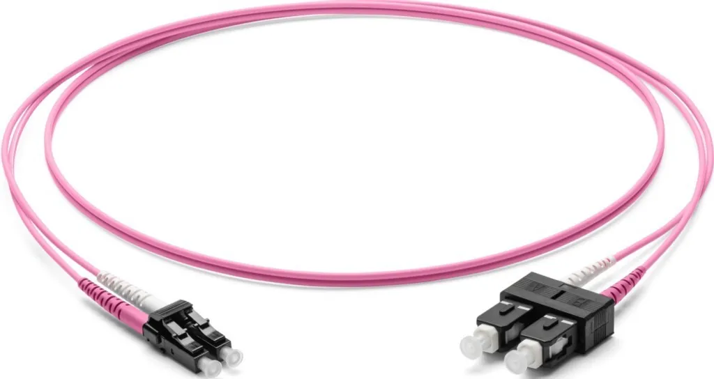Cordon fibre optique LC/SC OM4 pour serveurs et Switch - 2m Violet