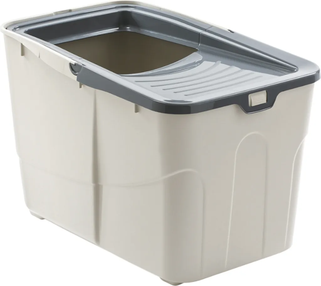 Bac à litière couvert Buxo Open Nobby avec couvercle rabattable et filtre