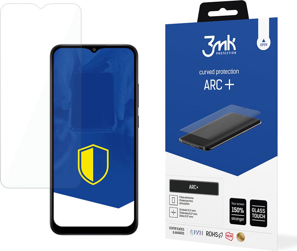 3mk Display Schutzfolie ARC+ für Samsung Galaxy A02s 0,17mm Self-Heal